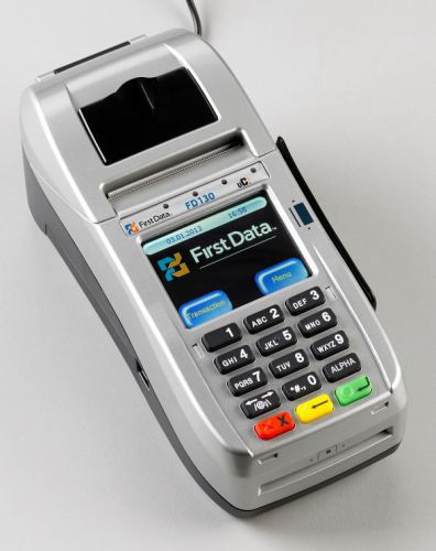 Brand new first data fd130 credit card terminal with smart card reader/emv for sale