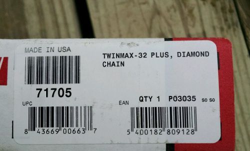 New in box ics concrete chainsaw- twinmax - 32 plus diamond chain 71705 for sale