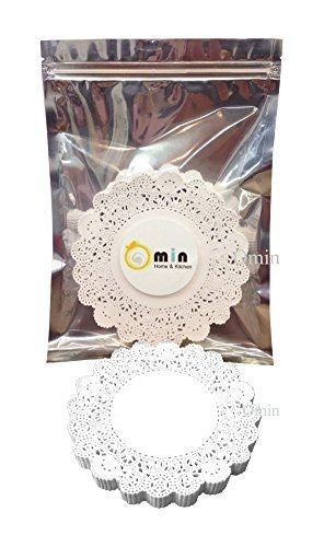 Omin White Round Paper Doilies Lace 5.5 Inch Pack of 250