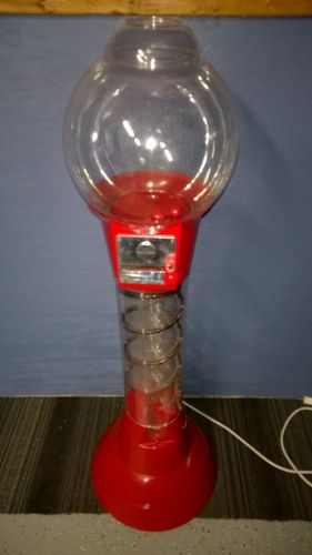 Standing 4 Foot Spiral Gumball Machine , Lights Up - NICE , Novelty See Details
