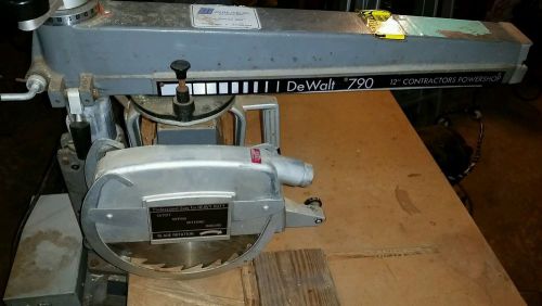Dewalt 790 heavy duty 3 phase 2 hp radial arm saw and 3 phase converter.