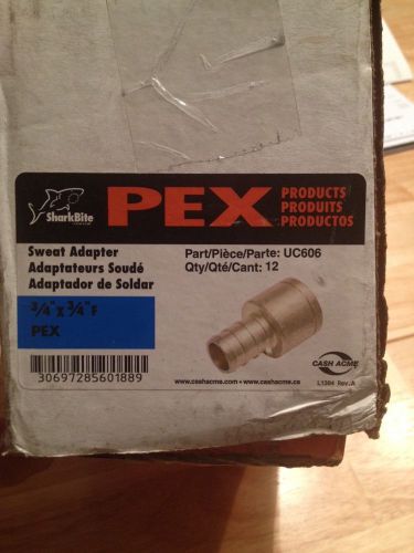 Pex Uc606 3/4x3/4F Sweat Adapter BOX OF 12 Cash acme