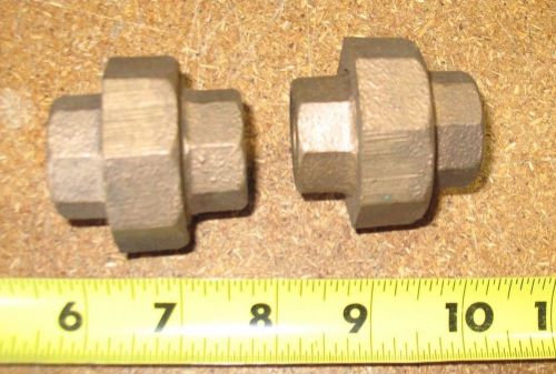 Lot of two new brass 3/4&#034; npt pipe union split coupling # br for sale