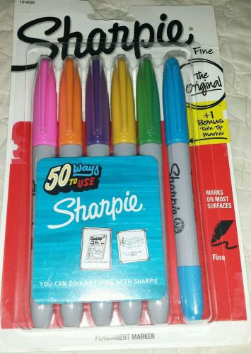 New Original Sharpie Fine Point Permanent Colored  Markers 6 Pack