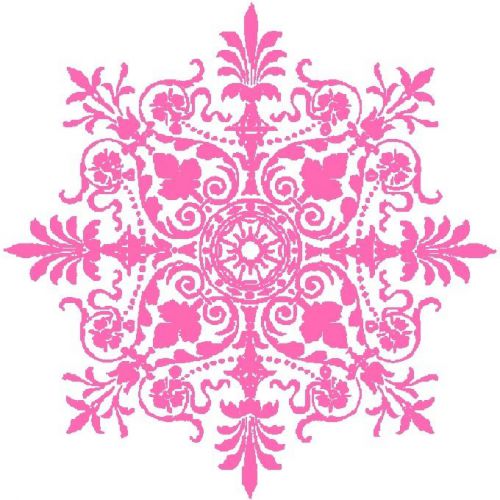 30 Custom Pink Victorian Snowflake Personalized Address Labels