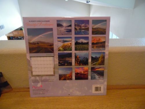 2016 11.5&#034; X 12&#034; BEAUTIFUL LANDSCAPES 16 MONTH WALL CALENDAR NEW IN THE WRAPPER