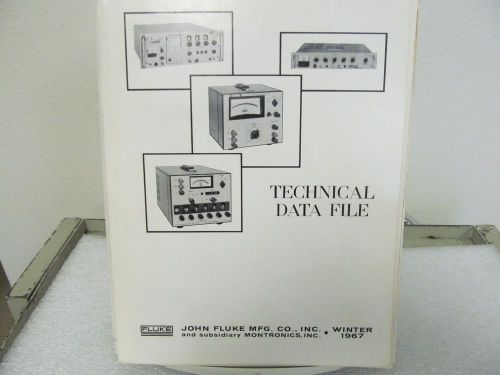 John fluke mfg. co. technical data file catalog....winter 1967 for sale