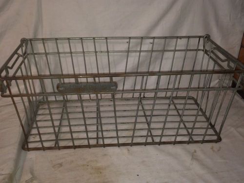 ANTQ VTG METAL WIRE ICE CREAM BASKET TRAY Large INDUSTRIAL FACTORY MILK CARRIER
