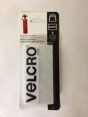 Industrial Strength Velcro ~ 2 Strips - 4&#034; x 2&#034; ~ 1LB / 440G ~ New, White, 90200
