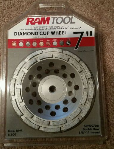 Ramtool diamond cup wheel 7&#034; 8600rpm wet/dry new sealed multi surface concrete for sale