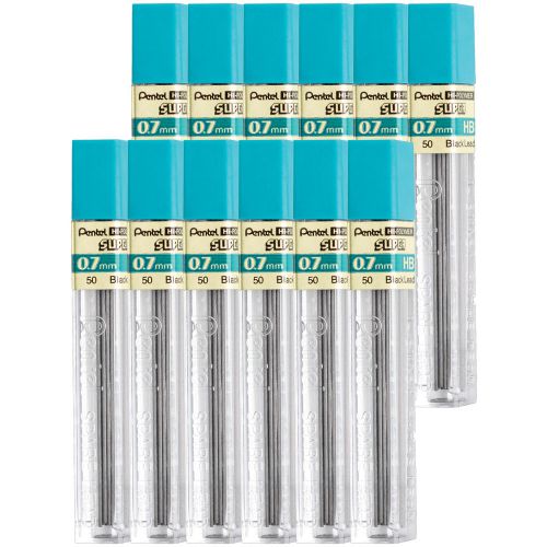Pentel Super Hi-Polymer Mechanical Pencil Lead Refills, 0.7mm, HB, 144 Leads