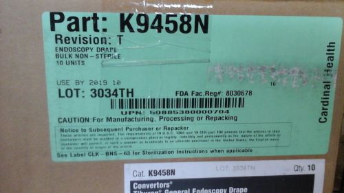 Quantity 10 Cardinal Health Convertors Tiburon General Endoscopy Drape K9458N