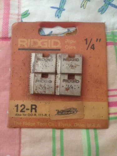 *NEW* RIDGID 1/4&#034; 12-R, ALLOY STEEL, PIPE DIES