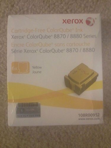 NEW Genuine Xerox 108R00952 Yellow (6pk) ColorQube Ink Pack for the 8870 Series