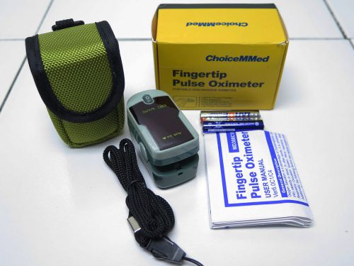ChoiceMed Fingertip Pulse Oximeter with Lanyard  Protective Case SpO2 Pulse Rate