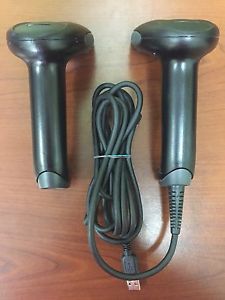 2 ADAPTUS 3800G BARCODE SCANNER 3800G14E HAND HELD BLACK 1 W/USB CABLE