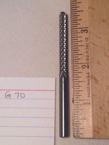 1 NEW 1/4&#034; (.250) SHANK CARBIDE BURRS. DOUBLE CUT. DRILL POINTER. USA MADE {G70}