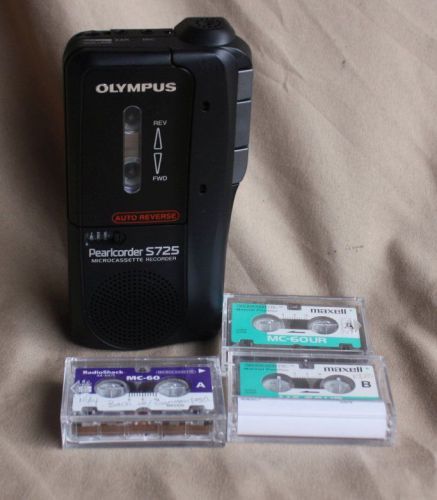 Olympus Pearlcorder S725 Microcassette Recorder Handheld Dictation