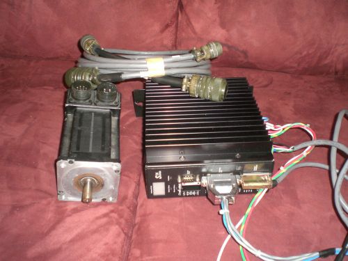 Whedco Servo Motor + GE Servo Motor Amplifier Controller and Bulkhead Cables