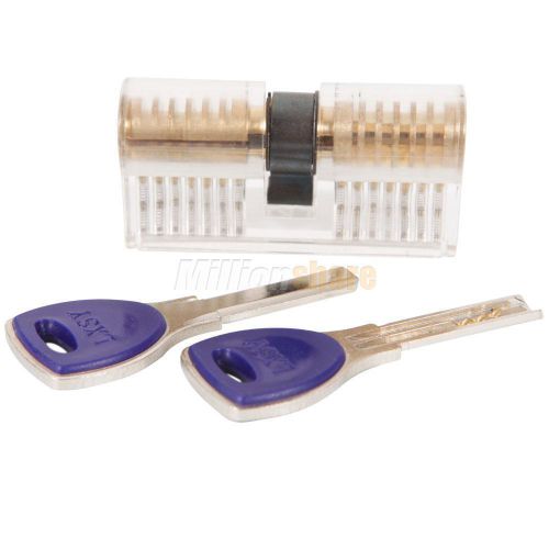 AML020190 Profassional Cutaway Practice Locksmith Tool Cylinder Lock with Keys