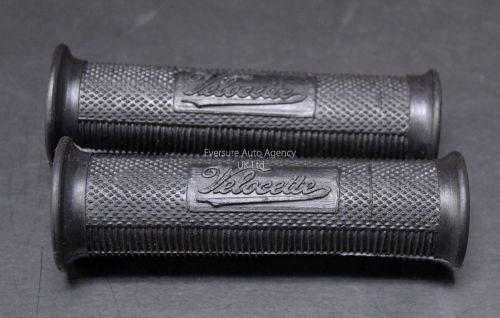 Pair Of Velocette short Handle Bar Grip Rubber Logo Embossed A220/2 4 1/2&#034;