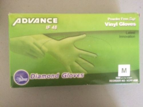 Synthetic Vinyl Powder Free Gloves Clear Box of 100  Multi Purpose NEW FREE SHIP