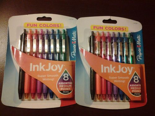 16 retractable  inkjoy assorted medium  ballpoint pens
