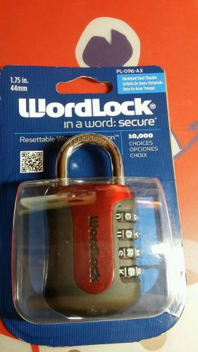 NEW - Wordlock PL-096-Ax Sports Lock - Black
