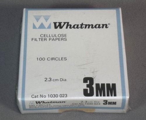 Box 100 Whatman 3MM Cellulose Filter Paper 2.3 cm No. 1030 023