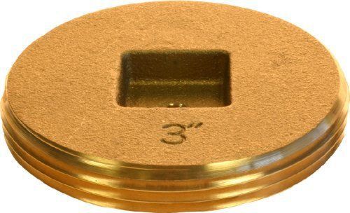 Aviditi 90365 4-inch brass countersunk square cleanout plug for sale