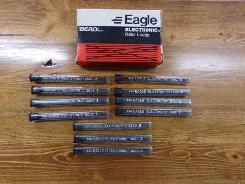 Vintage Berol Eagle 3602 Electronic Refill Mechanical Pencil Leads ~ 11 Tubes