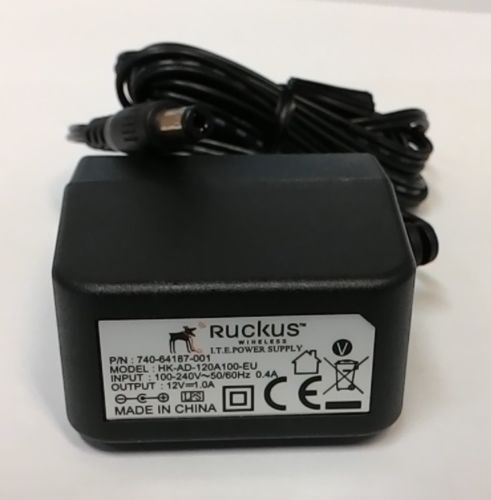NEW 12V - 1.0A Ruckus Wireless I.T.E Power Supply 740-64187-001 HK-AD-120A100-EU