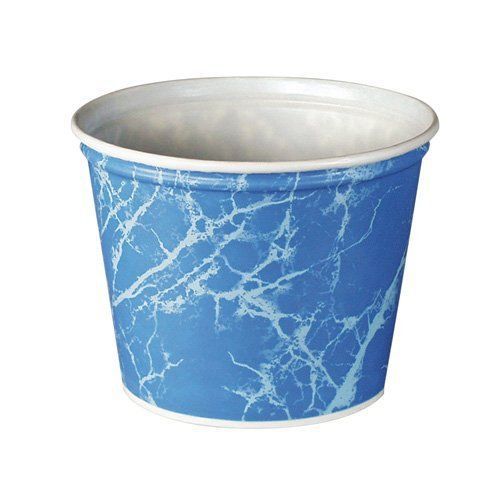 SOLO 10T1-00069 165-oz. Unwaxed Paper Bucket  Blue Marble Design (Pack of 100)