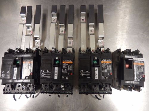 Lot of 4 fuji electric sa53c bb3bsc 5a fa sa52rc circuit breaker. excellent!! for sale