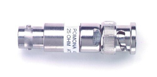Pomona 4391-50 Brass BNC Resistor Attenuator, 50 ohms Nominal Impedance (Pack of