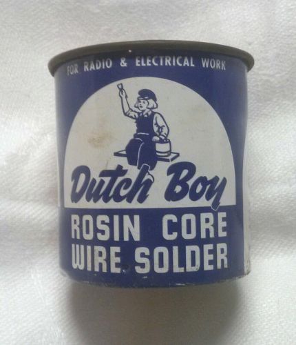 Dutch boy rosin core wire solder - 1 pound spool - vintage for sale