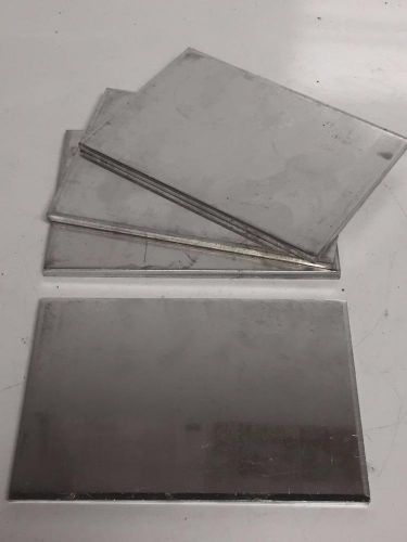 4 Piece Lot Aluminum 5-1/2 x 4 Sheet Plate Scrap Metal Material Stock Flat Bar