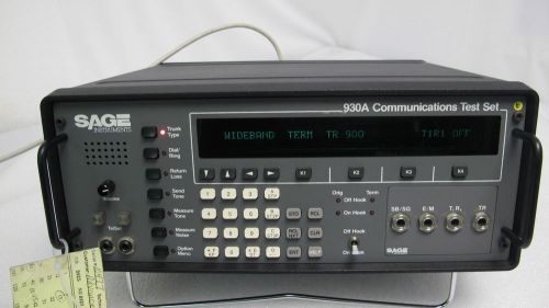 Sage 930a communications test set v4.07-15 w/ opts (at least 10+) for sale