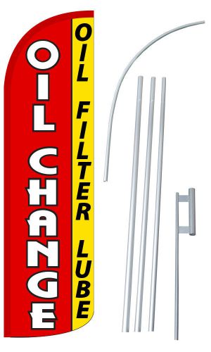 Oil change extra wide windless swooper flag jumbo banner pole /spike for sale