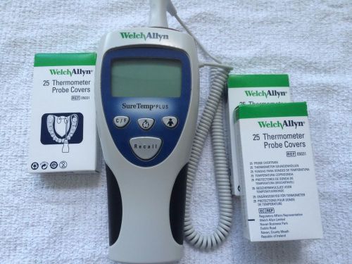 Welch Allyn SureTemp Plus Model 692 Thermometer with Rectal Probe &amp; 75 Covers