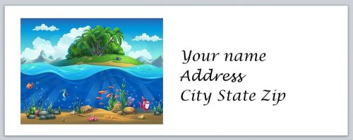30 Personalized Return Address Labels Under the Sea Buy 3 Get 1 free(c859)