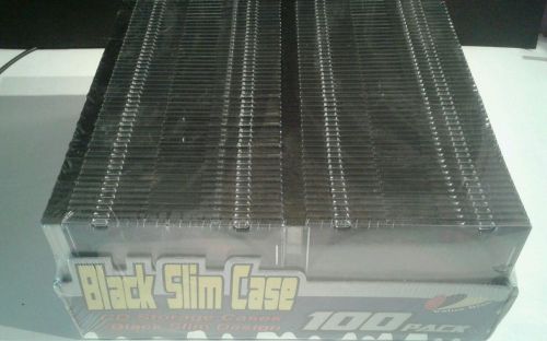 Black Slim Case CD Storage Cases 100 pack.
