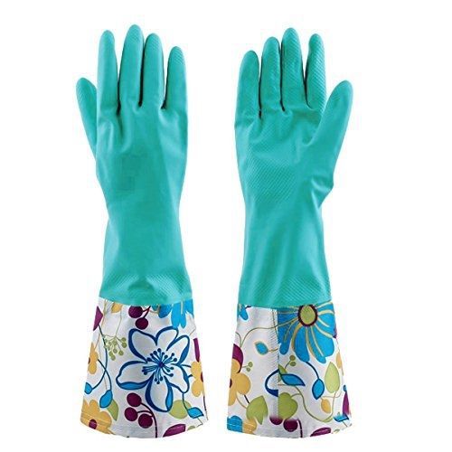 Sealike Floral Antiskid Dishwashing Gloves Cleaning Gloves Household Gloves