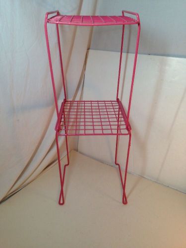 2 Vintage Locker Shelves Pink Wire Shelving School Supplies Organizers