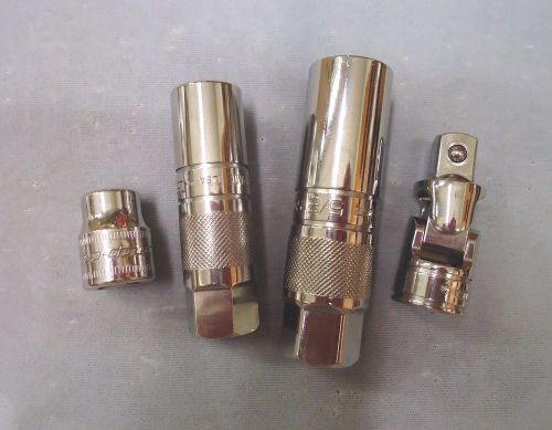 Lot of 4 different snap-on 3/8&#034; drive sockets - fsm101, s9714mk, s9706ka &amp; fu80b for sale