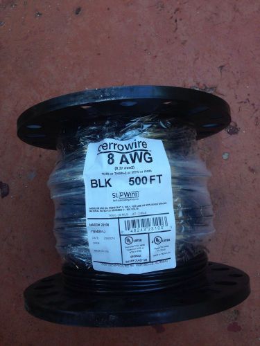 Thnn Or Than STRANDED COPPER CABLE/WIRE 8AWG 600V BLACK 500ft
