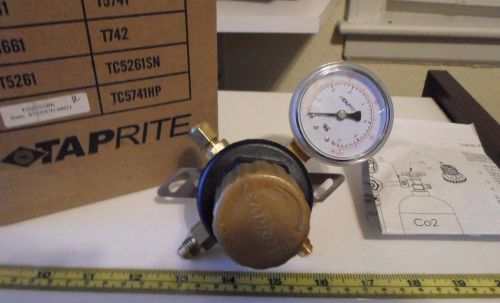 Taprite T5261SNBK Secondary Soda Regulator 1/4&#034; Flare In/Out 1P1P Co2 N2 100 PSI
