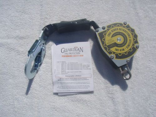 Guardian Fall Protection 11&#039; Web Retractable Lifeline with Caribineer Part 10900