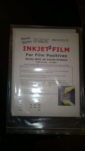 Inkjet Silk Screen Printing Film 8.5&#034; x 11&#034;