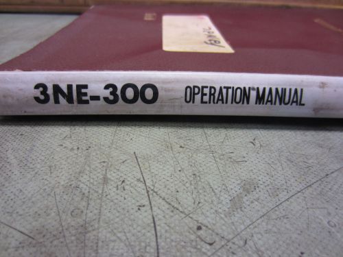 Hitachi Seiki 3NE-300 Operation Manual